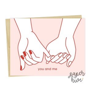 tu ed io amiamo la carta, carta carina per il fidanzato, carta romantica per la fidanzata, biglietti di auguri minimalisti
