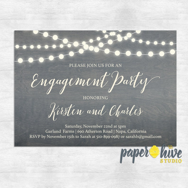 Country Engagement Party Invitations Couples Shower Etsy