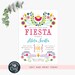 Fiesta bridal shower invitation, Mexican floral printable invitation template Corjl 