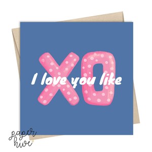 Ti amo come i biglietti di auguri XO, i biglietti di San Valentino, d'amore e di anniversario