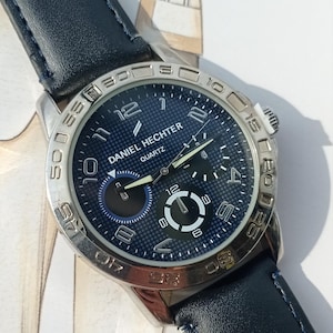 Montre Femme Daniel Hechter - Cadran Argenté, Bracelet Bordeaux, Neuve Sans Boîte Ni Documents