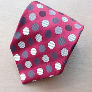 Rare Vintage Red Polka Dot Silk Tie by Sergio ALVAJEE CAPRI – Elegant Italian Neckwear for Collectors and Retro Fashion Lovers