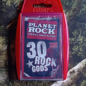 Top Trumps: Planet Rock – 30 Rock Gods (2014) – Edición de coleccionista sellada y rara, hard rock, música, musical, vintage