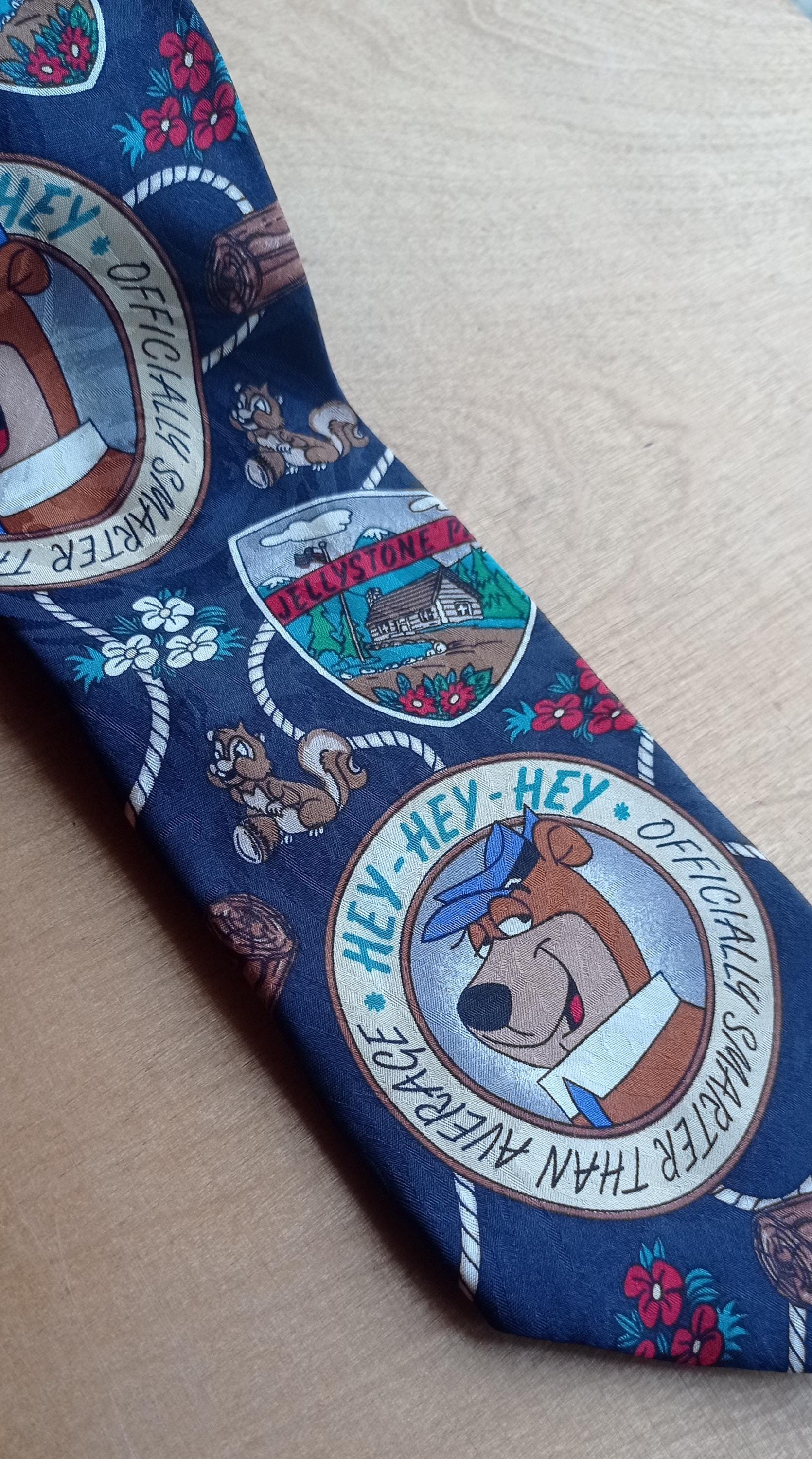 Vintage Yogi Bear Silk Tie,hanna-barbera – Made in Italy