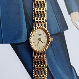 Gold-tone Quartz Ladies\' Bracelet Watch - Elegant Oval Dial BERNY Gold Women main image 3