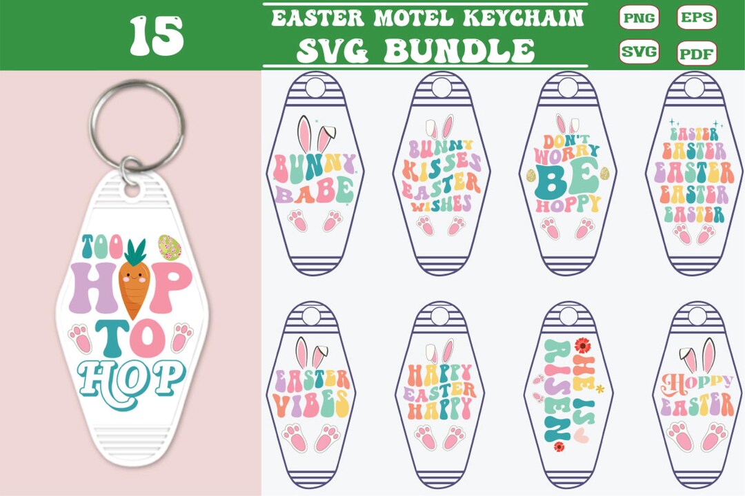 Vintage Motel Keychain SVG Bundle | Funny, Easter, Custom, Snarky and ...