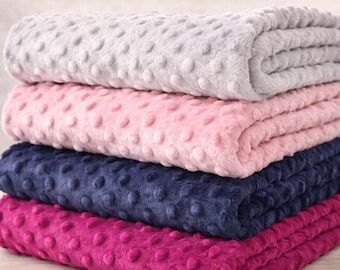 Solid Color Minky Cuddle Dimple (Dot) fabric by the yard by Shannon Fabrics