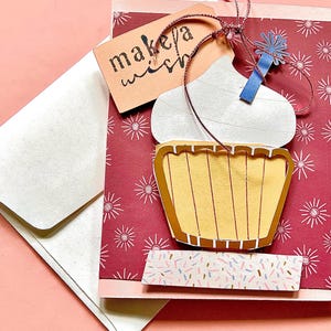 Cartes d'anniversaire - cup cake, gâteau, ballons