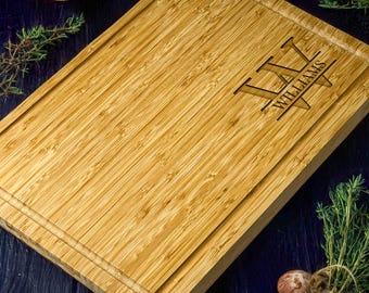 Rustic Wooden Chopping Board for Kitchen Use, Personalized Cutting Board Gift, Handmade Charcuterie Tray, Engraved Serving Board