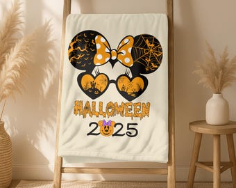 Halloween Disney 2025 Blanket, Minnie Mouse Halloween Blanket, Disney Blanket, Disney Home Decor, Minnie Blanket, Minnie Mouse Blanket