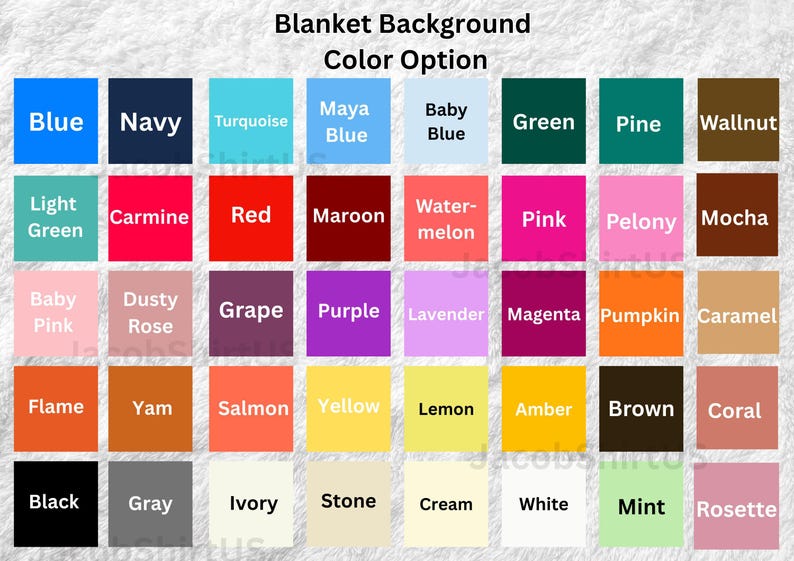 a grid of various colored squares, each representing a different color option.