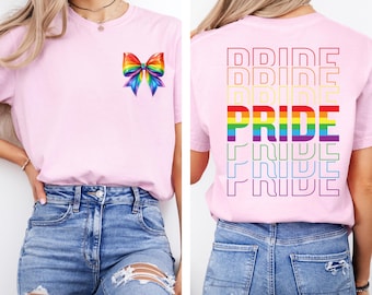 Comfort Colors Rainbow Pride Shirt, Pride Rainbow Shirt, Pride Gift, Pride Month Shirt, Lesbian shirt, LGBTQ Shirt, Proud Ally Shirt