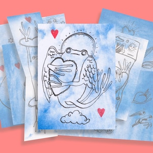 7 risograph valentines