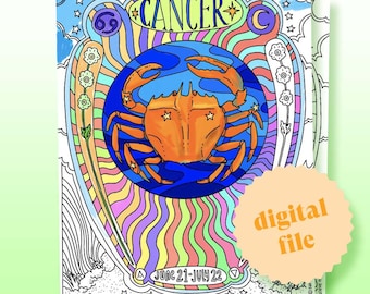 kolorowanki ze znakami zodiaku do druku w domu