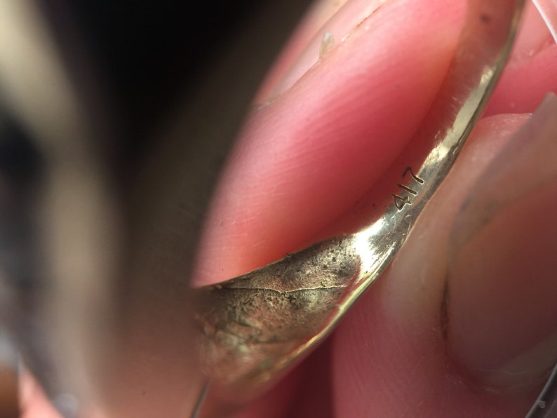 10k Yellow Gold with 3 Stones Vintage Ring US Size 8.5