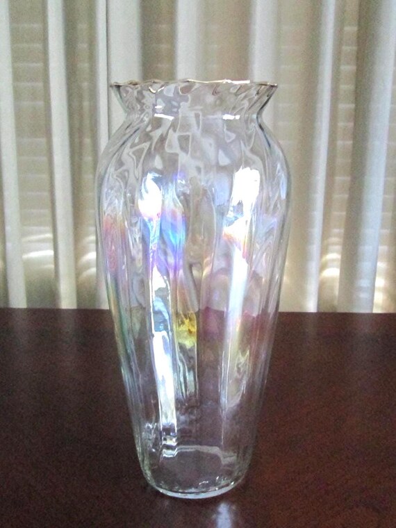 ヴィンテージ コレクターズアイテム 虹色に輝く透明な渦巻き模様の