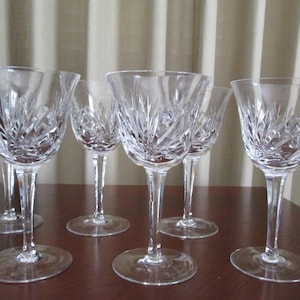 Set di 6 calici da acqua vintage Gorham in cristallo di ciliegio, diametro 17,3 cm - Germania