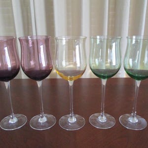 Lenox &quot;Gems&quot; Tulip Wine Glasses, Set of 5 - 8 3/4&quot; Tall