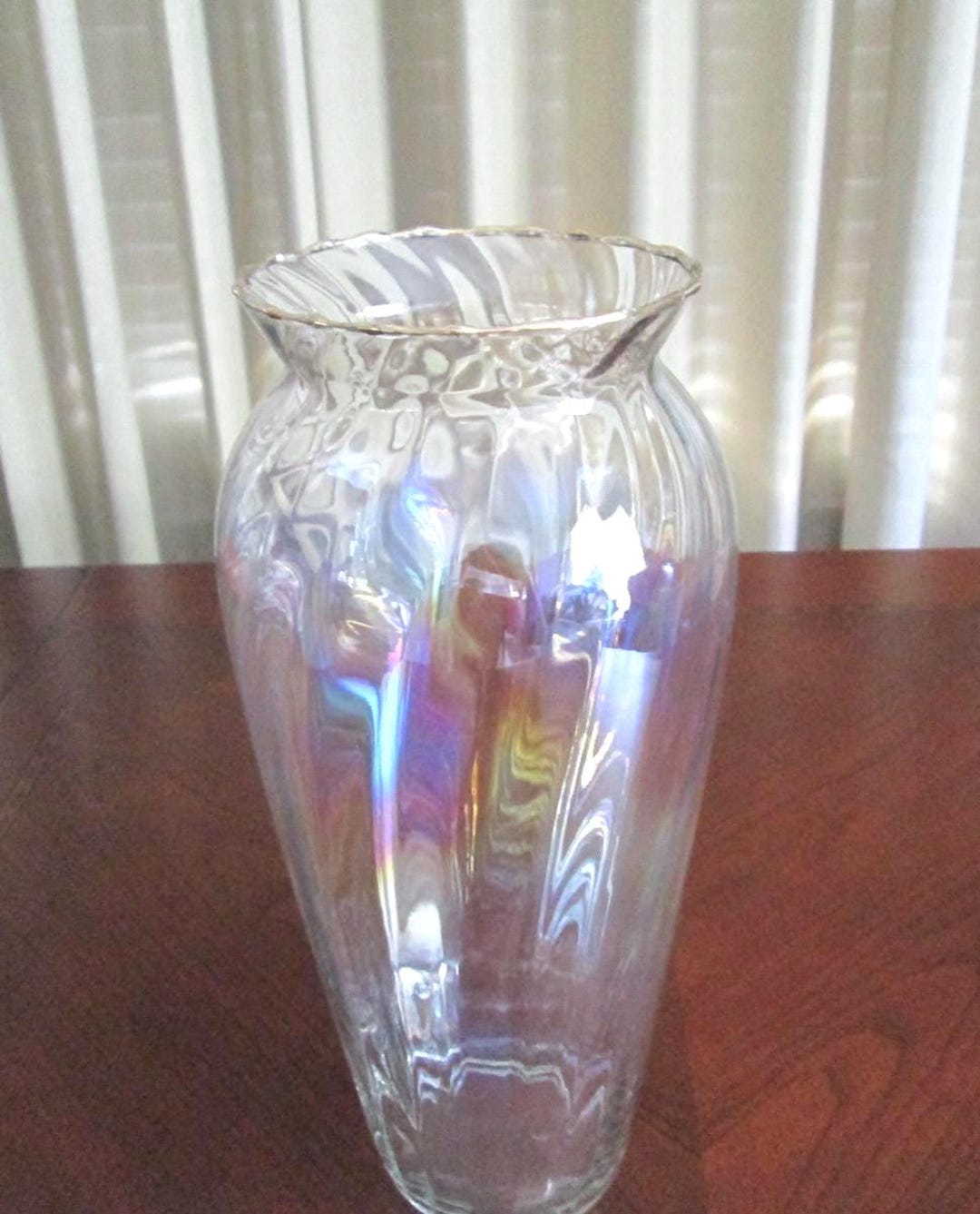 ヴィンテージ コレクターズアイテム 虹色に輝く透明な渦巻き模様の