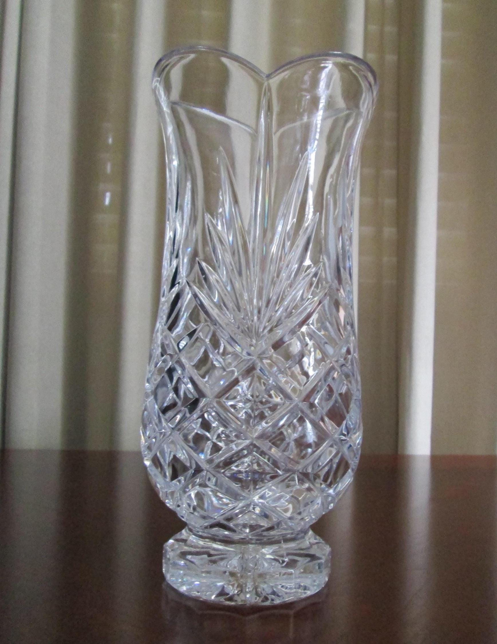 German Lead Crystal Vase - Etsy