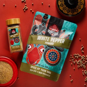 8 Oz White Pepper Powder bag from Sri Lanka (Ceylon)  | Naturally Dried