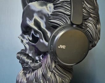 Stylish Skull/ Headphone Holder / Headset Stand / Statue / Gamer / Gift