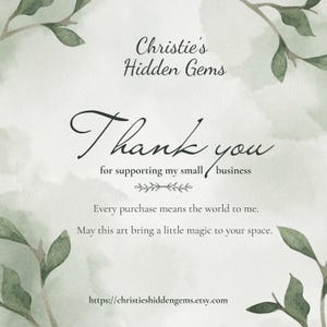 Thank you for your support card.