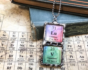 Elements of LuV. Periodic table pendant.