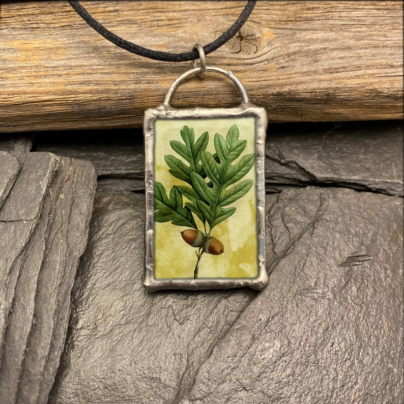 Acorn Pendant with a Quote from Ralph Waldo Emerson image 1