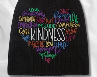 Heart Knit Beanie Hat for Women – Cozy Winter Beanie with Heart Design, Soft beanie, Valentine’s Day Gift for Her, Fall Fashion Accessory