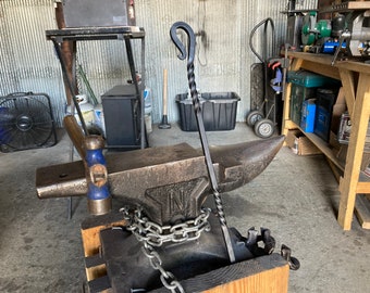 Blacksmith Made Fire Poker – Twisted Handle Fireplace Tool