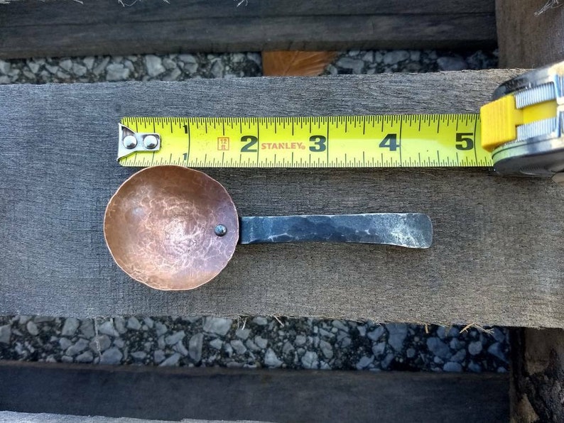 Copper and Steel Coffee Scoop Coffee Measuring Spoon Copper Spoon Handmade Measuring Spoon Coffee Gift