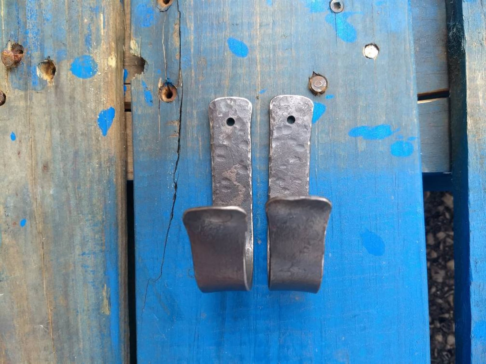 Two Axe Hooks With Matching Screws How to Hang an Axe Axe Etsy