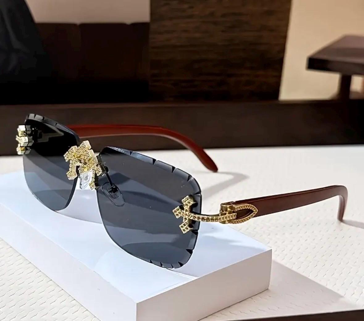 Elegant Rimless Square Fashion Glasses With Rhinestones - Etsy