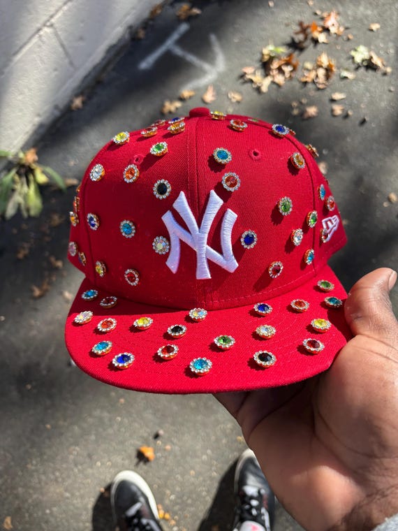 New York Yankees Snapback Hat Rhinestones - Etsy display picture 3