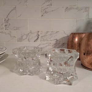 Vintage Mikasa Sparkling Star Votive Candleholders