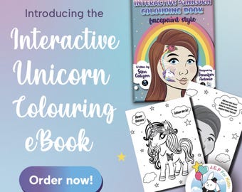 Interactive Unicorn Colouring Book