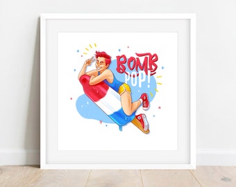Bomb pop 8x8 print