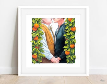 Orange kiss 8x8 print