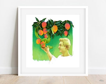 Mango tree 8x8 print
