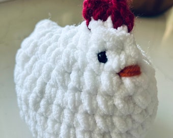 Crochet Chicken Plushie I Farmhouse Animal I Amigurumi Chicken I Easter Gift Idea I Kid Gift Idea I Chicken Lover I Farm Animal Plushie