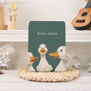 Silly Goose Kindle Case For Paperwhite 1/2/3/4, Personalised Kindle Paperwhite Cover，Kindle 10th 11th Gen，Kindle Oasis，Kobo Clara Case