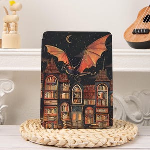 Custodia per Kobo/Kindle Paperwhite della libreria Dragon Fourth Wing, Paperwhite 12°, 7'', 11°, Kindle 2024 Colorsoft, custodia per Kobo, Kindle Oasis, retro trasparente