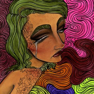 Panic for the Weak-Hearted - original drawing/painting