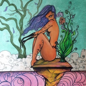 Come Up For Air - original drawing/painting