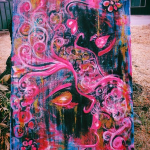 Euphoria - original surreal painting on wrapped canvas - 24&quot; x 36&quot;
