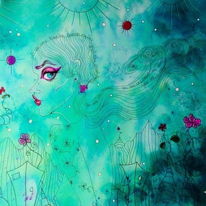 These Beats Travel Through My Soul - original drawing/painting