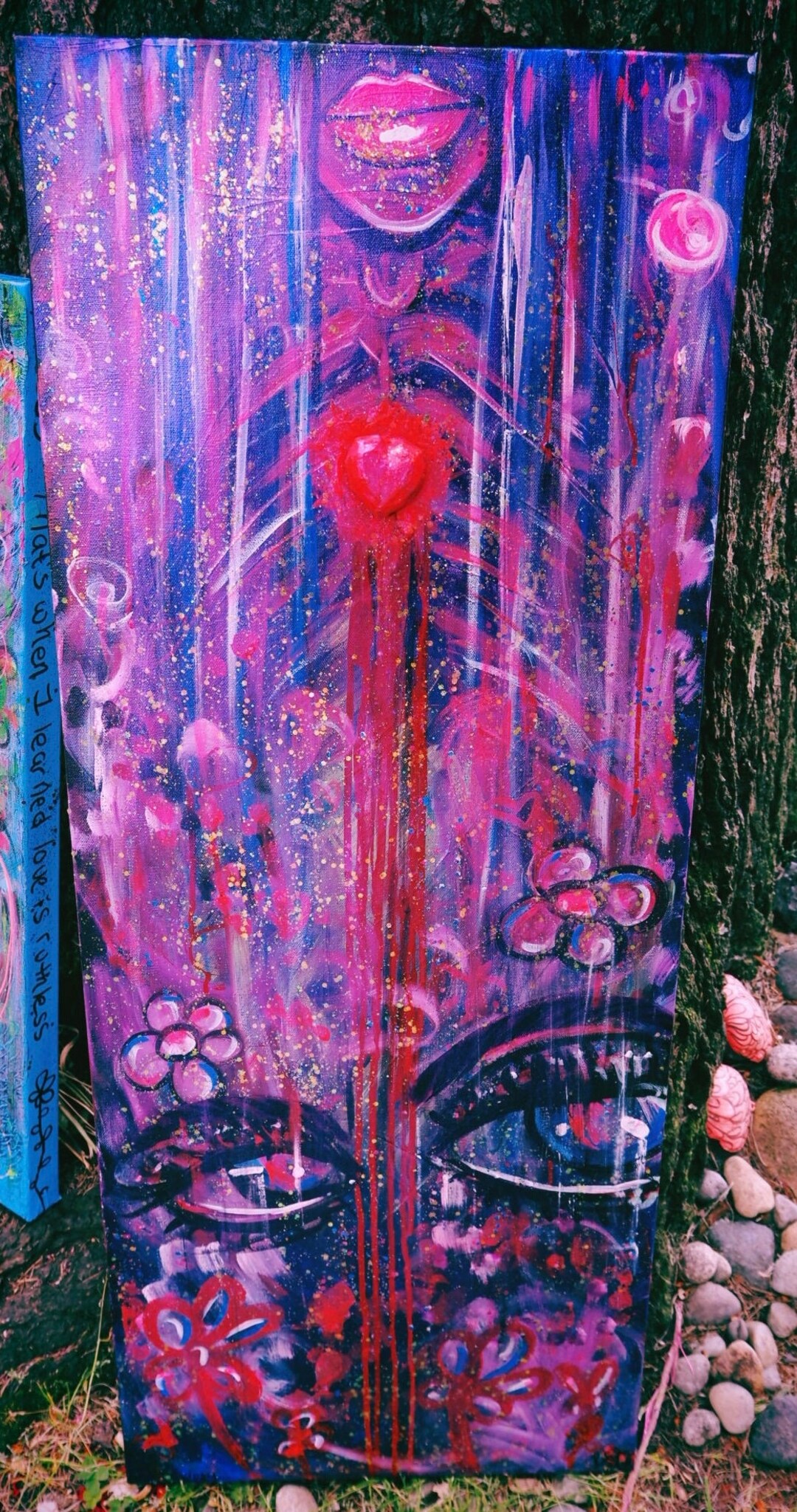 When Your Heart Starts Bleeding Out - Large Original Surreal Painting ...