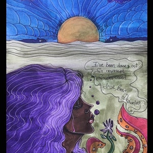 I’ve Been Drowning - original drawing/painting