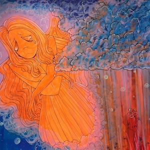 Sadness Is Taking Over - original drawing/painting
